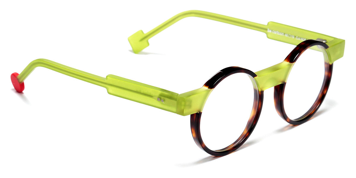 Sabine Be® Be Cartoon SB Be Cartoon 608 46 - Shiny Cherry Tortoiseshell / Matte Translucent Lime Eyeglasses