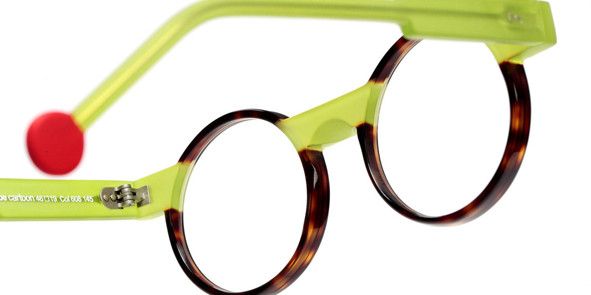 Sabine Be® Be Cartoon SB Be Cartoon 608 46 - Shiny Cherry Tortoiseshell / Matte Translucent Lime Eyeglasses