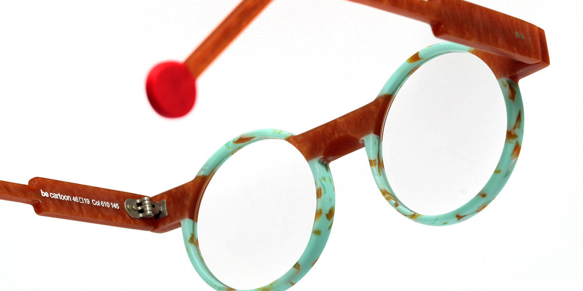 Sabine Be® Be Cartoon SB Be Cartoon 610 46 - Matt Marbled Turquoise / Matt Marbled Rust Eyeglasses