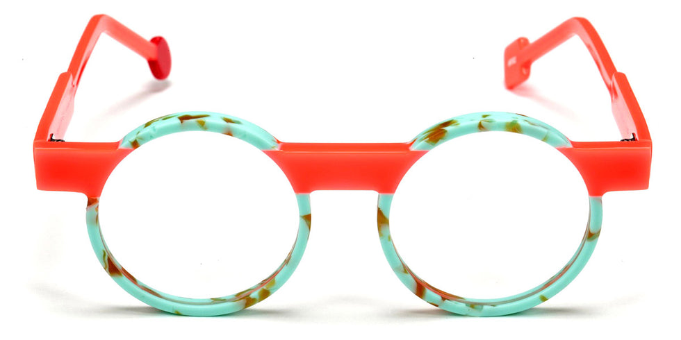 Sabine Be® Be Cartoon SB Be Cartoon 702 46 - Matte Marbled Turquoise / Shiny Miami Neon Orange Eyeglasses