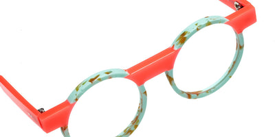 Sabine Be® Be Cartoon SB Be Cartoon 702 46 - Matte Marbled Turquoise / Shiny Miami Neon Orange Eyeglasses