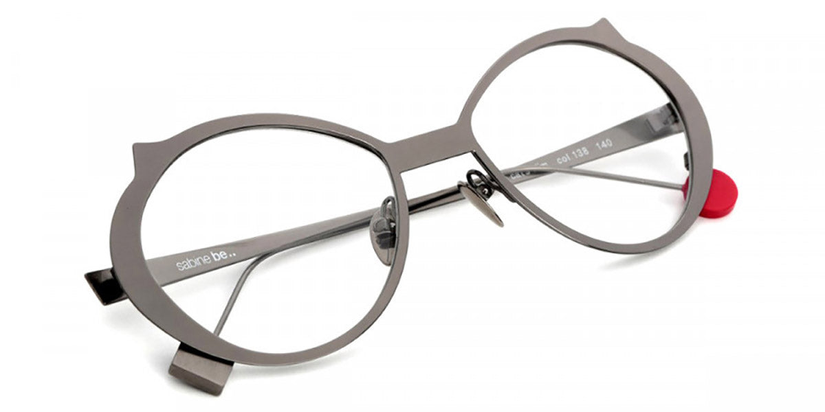 Sabine Be® Be Cat'S Slim - Polished Ruthenium Eyeglasses