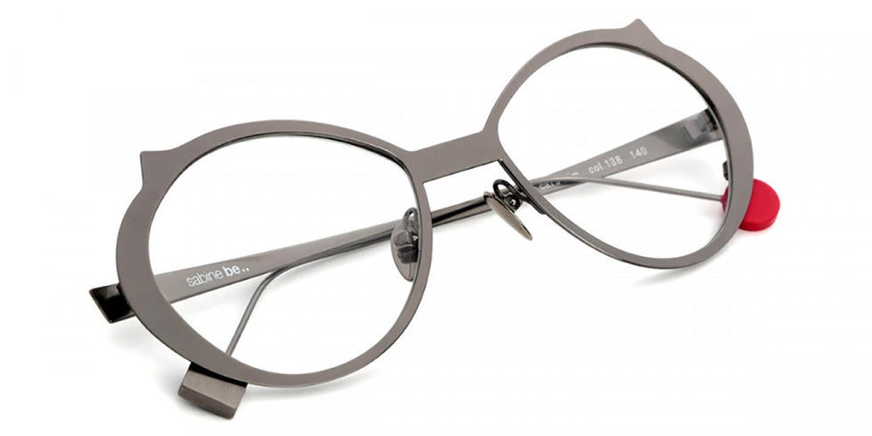 Sabine Be® Be Cat'S Slim - Polished Ruthenium Eyeglasses