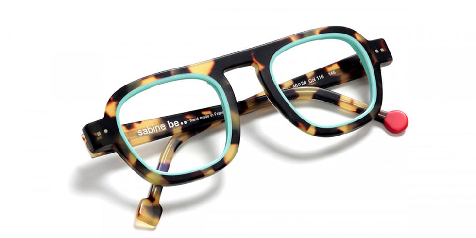 Sabine Be® Be Factory - Matte Tokyo Tortoise / Matte Turquoise Eyeglasses