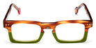 Sabine Be® Be Geek - Shiny Blonde Veined Tortoise / Shiny Translucent Light Green Eyeglasses