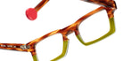 Sabine Be® Be Geek - Shiny Blonde Veined Tortoise / Shiny Translucent Light Green Eyeglasses