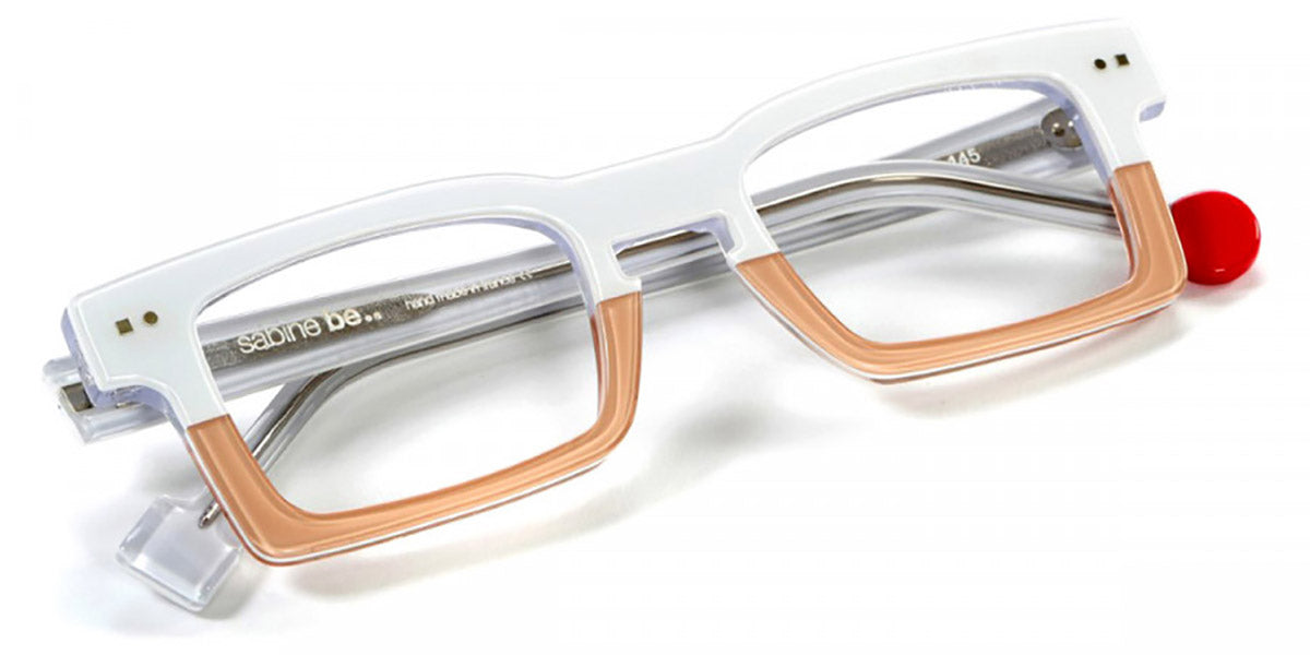 Sabine Be® Be Geek - Shiny Crystal White / Shiny Translucent Nude Eyeglasses