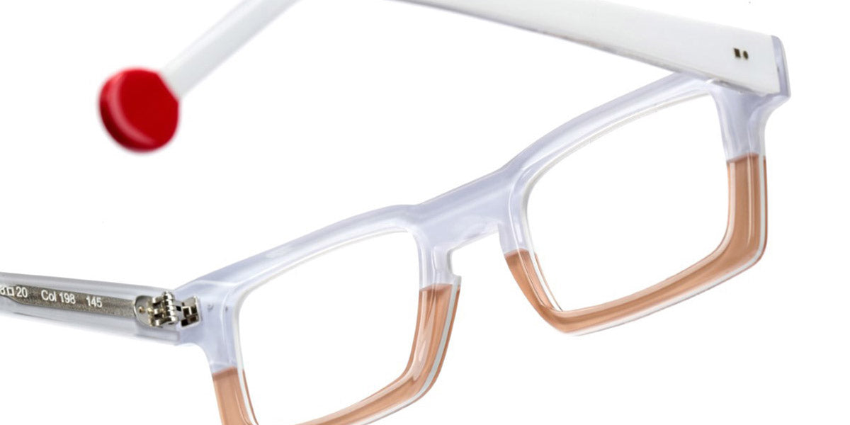 Sabine Be® Be Geek - Shiny Crystal White / Shiny Translucent Nude Eyeglasses