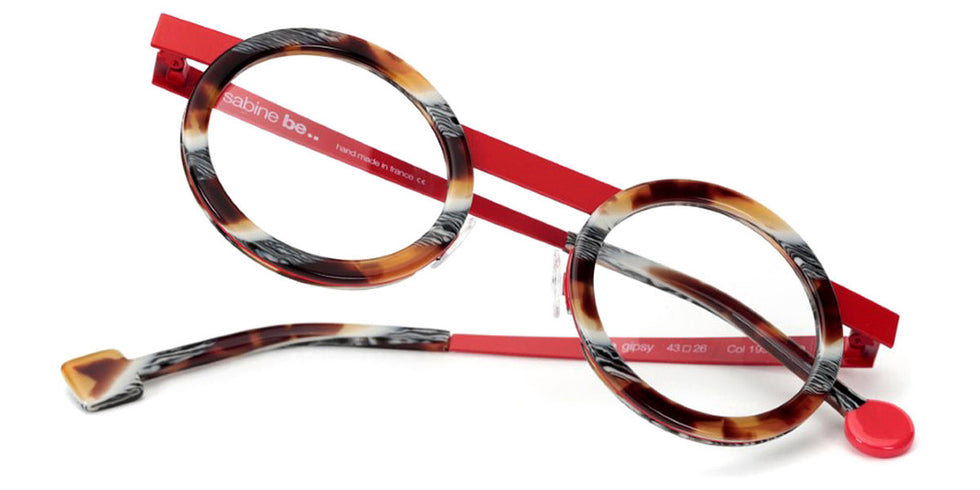 Sabine Be® Be Gipsy - Shiny Vintage Tortoise/ Satin Red Eyeglasses