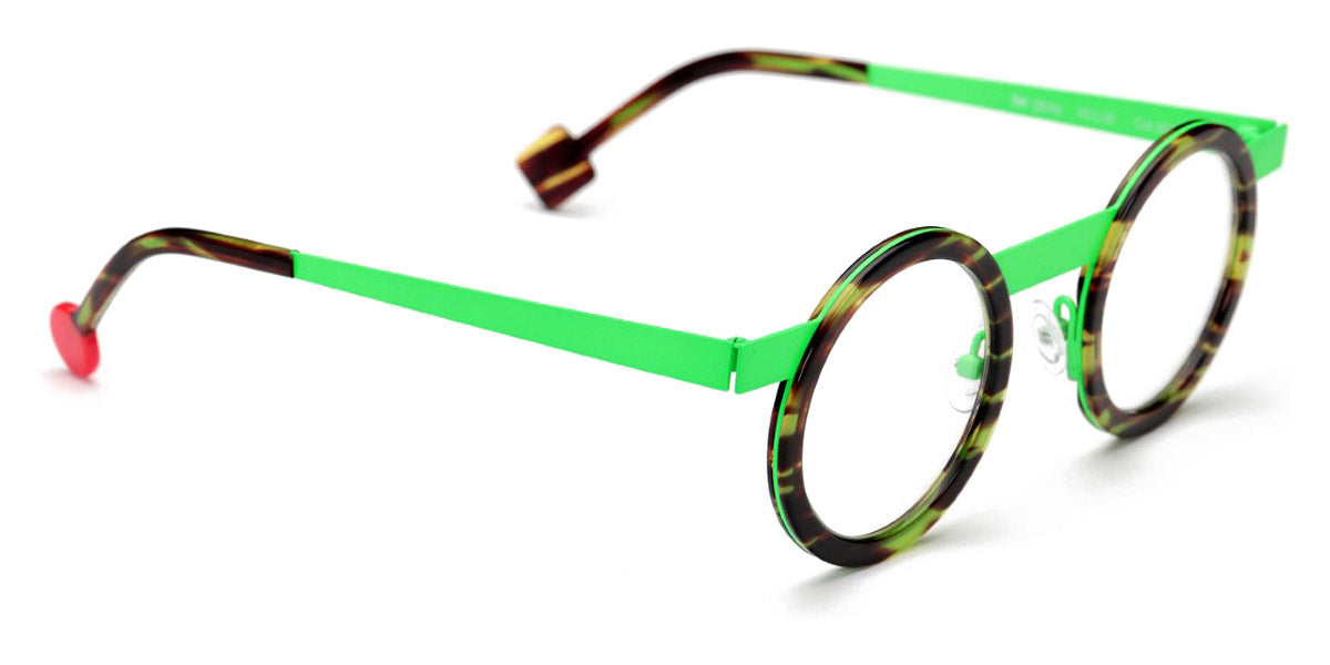 Sabine Be® Be Gipsy SB Be Gipsy 397 43 - Shiny Veined Tortoise / Satin Neon Green Eyeglasses