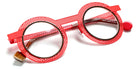 Sabine Be® Be Gipsy Hole SB Be Gipsy Hole 500 43 - Satin Neon Orange Perforated / Polished Rose Gold Eyeglasses
