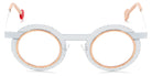 Sabine Be® Be Gipsy Hole SB Be Gipsy Hole 505 43 - Satin White Perforated / Polished Rose Gold Eyeglasses