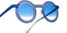 Sabine Be® Be Gipsy Hole Sun SB Be Gipsy Hole Sun 499 43 - Majorelle Blue Perforated Satin / Polished Palladium Sunglasses