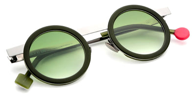 Sabine Be® Be Gipsy Sun SB Be Gipsy Sun 347 43 - Matt Translucent Light Green / Polished Ruthenium Sunglasses
