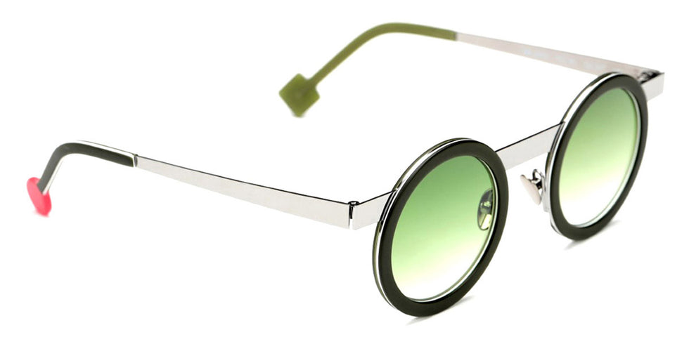 Sabine Be® Be Gipsy Sun SB Be Gipsy Sun 347 43 - Matt Translucent Light Green / Polished Ruthenium Sunglasses