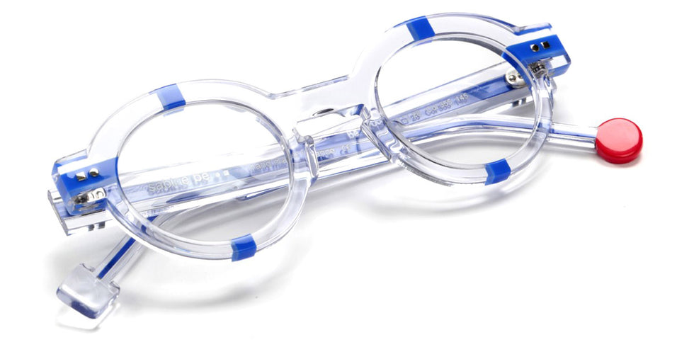 Sabine Be® Be Groom SB Be Groom 355 43 - Shiny Crystal / Shiny Majorelle Blue Eyeglasses