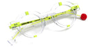 Sabine Be® Be Groom SB Be Groom 362 43 - Shiny Crystal / Shiny Neon Yellow Eyeglasses