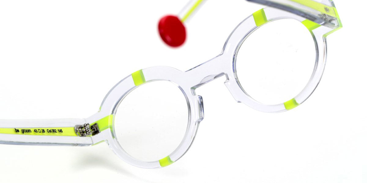 Sabine Be® Be Groom SB Be Groom 362 43 - Shiny Crystal / Shiny Neon Yellow Eyeglasses