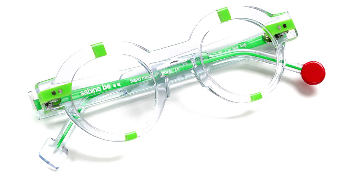 Sabine Be® Be Groom SB Be Groom 369 43 - Shiny Crystal / Shiny Neon Green Eyeglasses