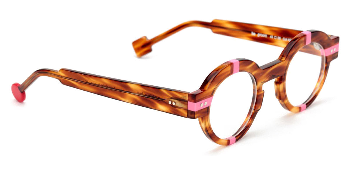 Sabine Be® Be Groom SB Be Groom 454 43 - Shiny Veined Blond Tortoise / Shiny Neon Pink Eyeglasses