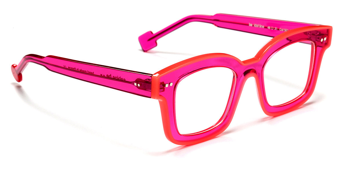 Sabine Be® Be Idol Line SB Be Idol Line 581 46 - Shiny Translucent Raspberry / Shiny Neon Miami Orange Eyeglasses