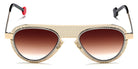 Sabine Be® Be Legend Hole Sun SB Be Legend Hole Sun 569 51 - Polished Pale Gold / Polished Dark Ruthenium Sunglasses