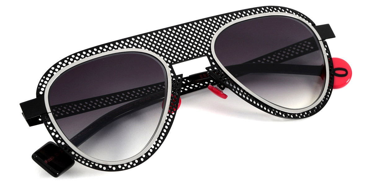 Sabine Be® Be Legend Hole Sun SB Be Legend Hole Sun black11 51 - Black Lacquered Perforated / Polished Ruthenium Sunglasses