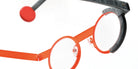 Sabine Be® Be Loop be loop 874 - 874 Orange Fluorescent Satin/Gray Mouse Marbled Mat