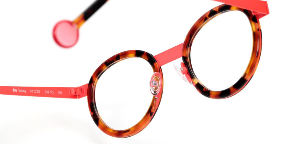 Sabine Be® Be Lucky - Shiny Fawn Tortoise / Satin Neon Orange Eyeglasses