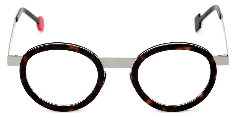 Sabine Be® Be Lucky - Shiny Dark Tortoise / White / Shiny Dark Tortoise / Polished Ruthenium Eyeglasses