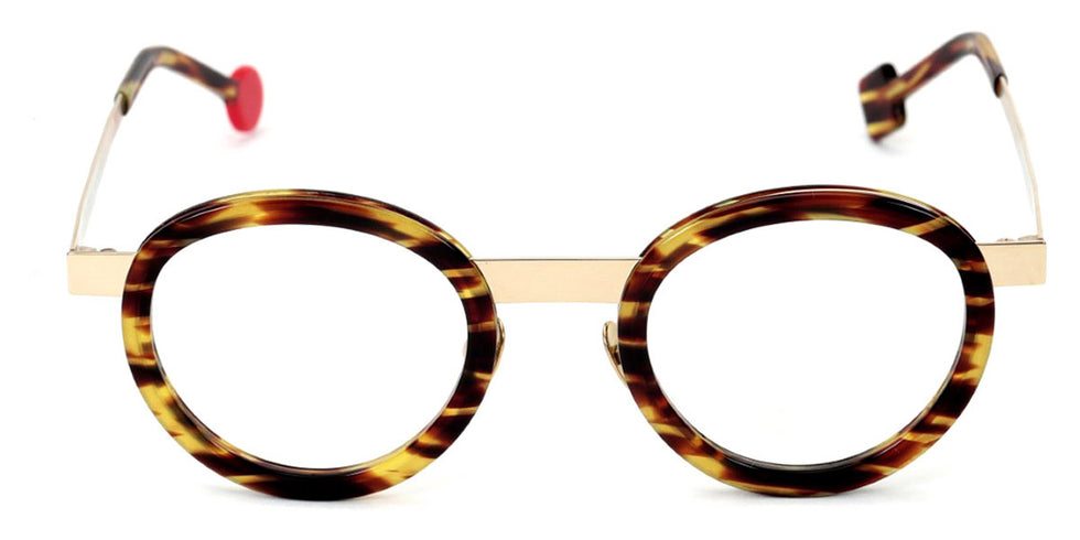 Sabine Be® Be Lucky - Shiny Veined Tortoise / Polished Pale Gold Eyeglasses