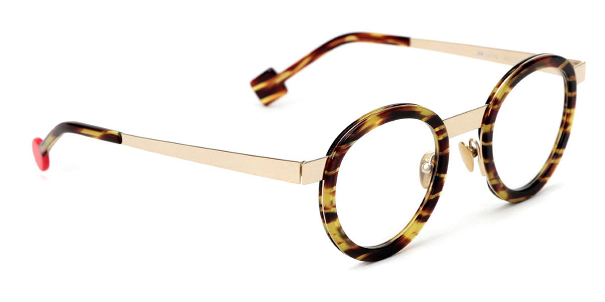 Sabine Be® Be Lucky - Shiny Veined Tortoise / Polished Pale Gold Eyeglasses