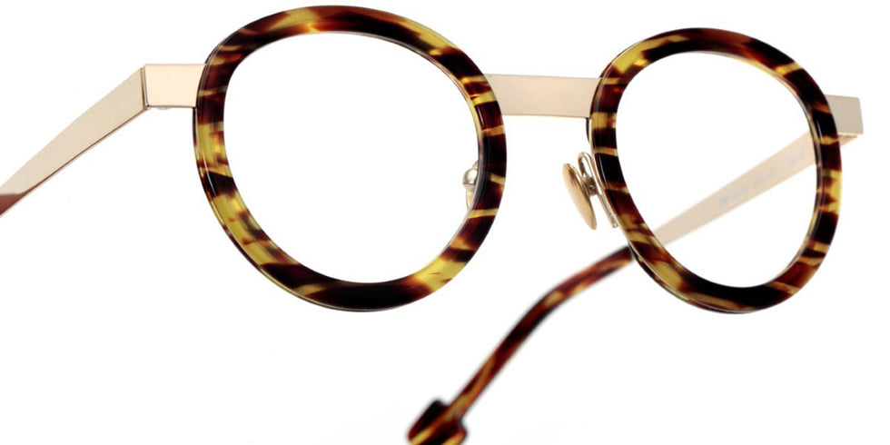 Sabine Be® Be Lucky - Shiny Veined Tortoise / Polished Pale Gold Eyeglasses