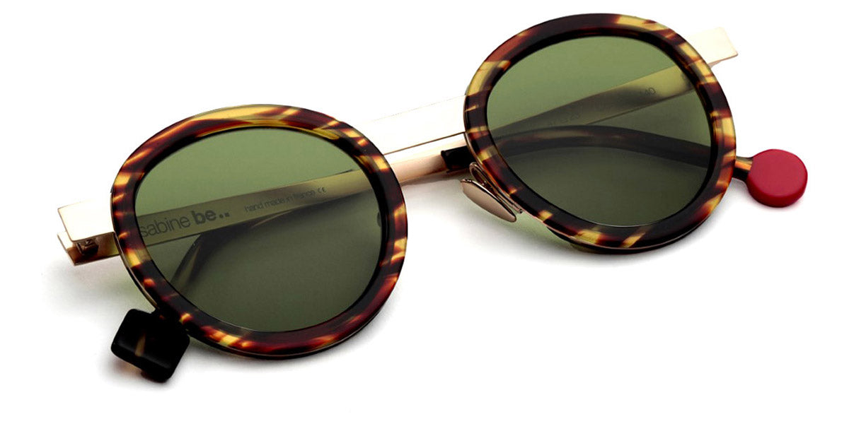 Sabine Be® Be Lucky Sun SB Be Lucky Sun 26 47 - Shiny Veined Tortoise / Polished Pale Gold Sunglasses