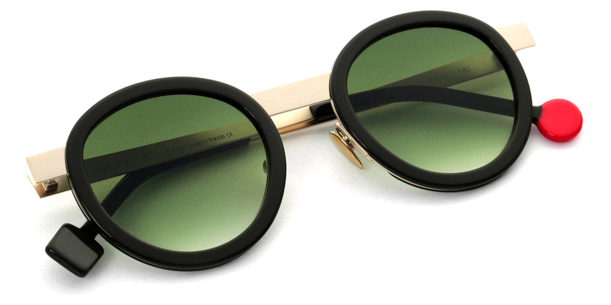 Sabine Be® Be Lucky Sun SB Be Lucky Sun 672 47 - Shiny Khaki / Polished Yellow Gold Sunglasses