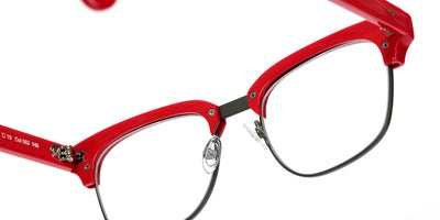 Sabine Be® Be Master Square SB Be Master Square 552 52 - Shiny Red / Satin Taupe Eyeglasses