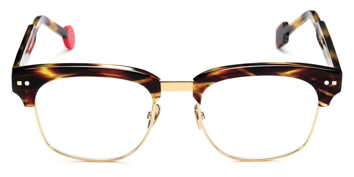 Sabine Be® Be Master Square SB Be Master Square 554 52 - Shiny Dark Veined Tortoiseshell / Polished Pale Gold Eyeglasses