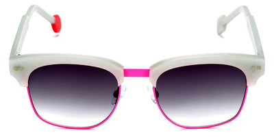 Sabine Be® Be Master Square Sun SB Be Master Square Sun 555 52 - Matte Marbled Silver Gray / Satin Neon Pink Sunglasses