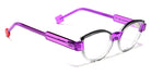Sabine Be® Be Mine SB Be Mine 630 53 - Shiny Gray Gradient / Shiny Translucent Purple Eyeglasses