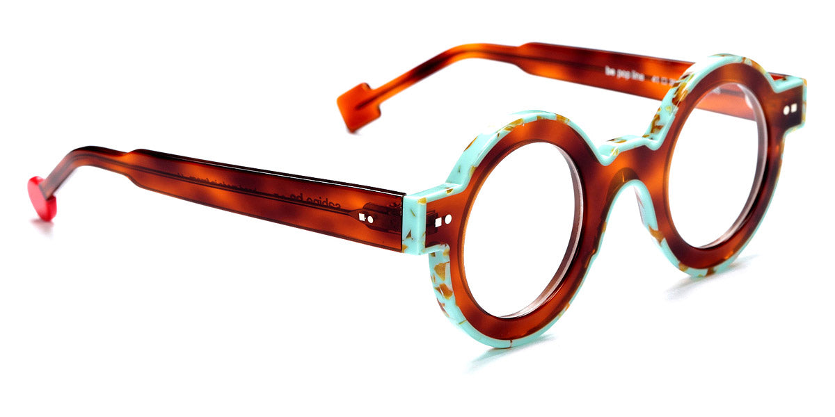 Sabine Be® Be Pop Line SB Be Pop Line 523 41 - Shiny Blond Tortoise / Shiny Marbled Turquoise Eyeglasses