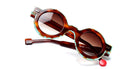 Sabine Be® Be Pop Line Sun SB Be Pop Line Sun 523 41 - Shiny Blond Tortoise / Shiny Marbled Turquoise Sunglasses