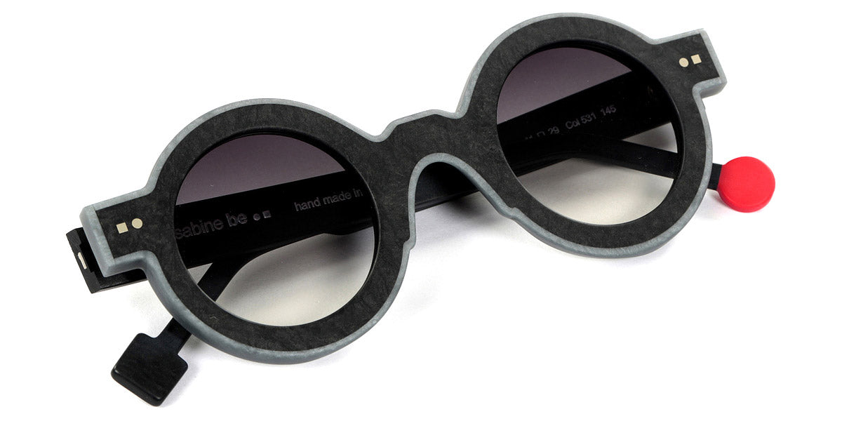 Sabine Be® Be Pop Line Sun SB Be Pop Line Sun 531 41 - Matte Marbled Slate Gray / Matte Marble Mouse Gray Sunglasses