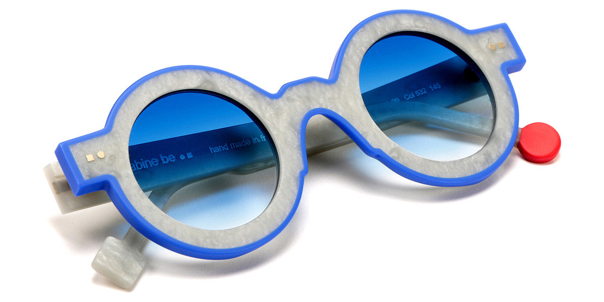 Sabine Be® Be Pop Line Sun SB Be Pop Line Sun 532 41 - Matte Marbled Silver Gray / Matte Majorelle Blue Sunglasses