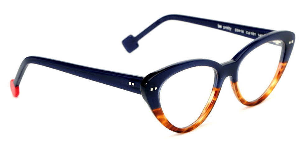 Sabine Be® Be Pretty - Shiny Navy Blue / Shiny Blond Veined Tortoise Eyeglasses