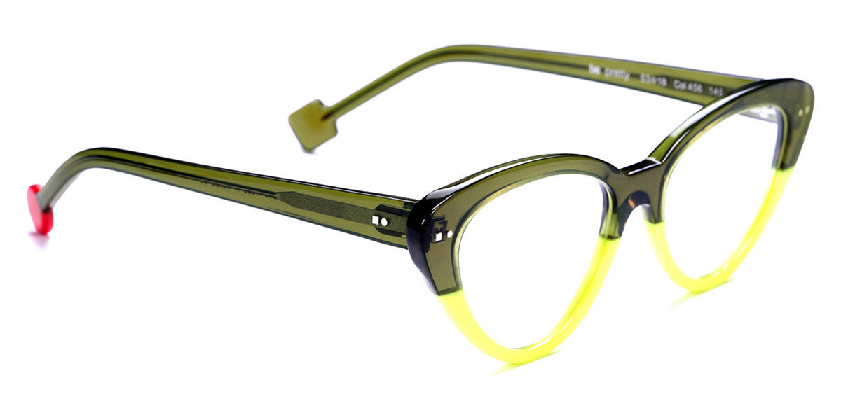 Sabine Be® Be Pretty SB Be Pretty 456 53 - Shiny Translucent Khaki / Bright Neon Yellow Eyeglasses