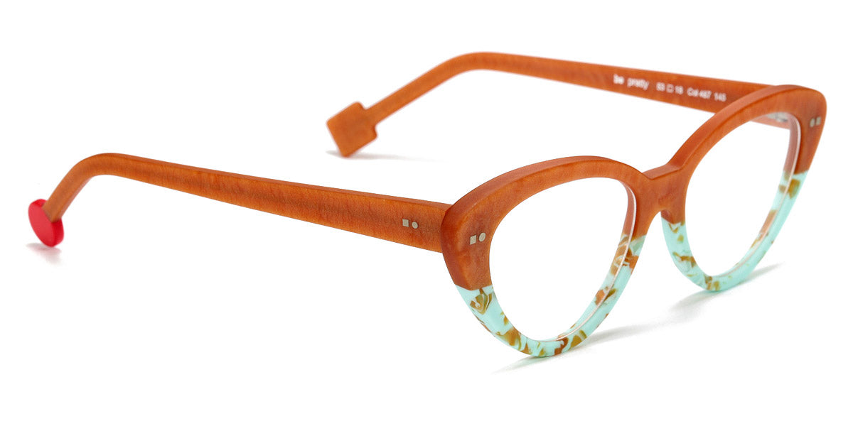 Sabine Be® Be Pretty SB Be Pretty 487 53 - Matt Marbled Rust / Matte Marbled Turquoise Eyeglasses