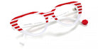 Sabine Be® Be Pretty Stripe - Shiny Red Fat Stripes / Shiny White Eyeglasses