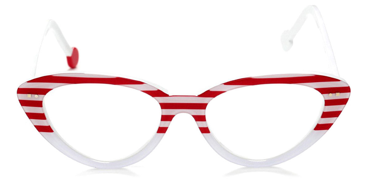 Sabine Be® Be Pretty Stripe - Shiny Red Fat Stripes / Shiny White Eyeglasses