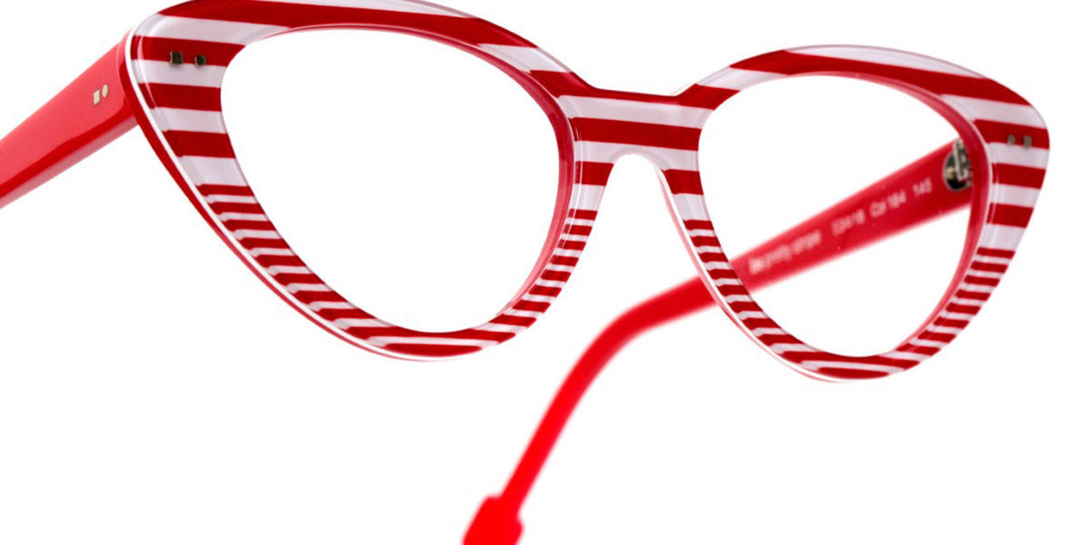Sabine Be® Be Pretty Stripe - Shiny Red Fat Stripes / Shiny Red Slim Stripes Eyeglasses