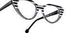 Sabine Be® Be Pretty Stripe - Shiny Navy Blue Fat Stripes / Shiny Navy Blue Slim Stripes Eyeglasses